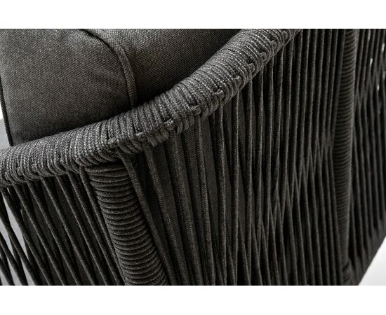 "Канны" модульная угловая лаунж-зона из роупа (веревки), цвет темно-серый, изображение 28 | Интернет магазин мебели и декора LifeDekor