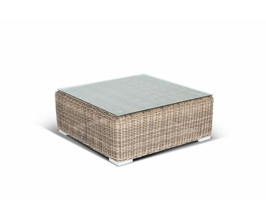 "Лунго" журнальный столик плетеный, цвет соломенный, изображение 2 | Интернет магазин мебели и декора LifeDekor