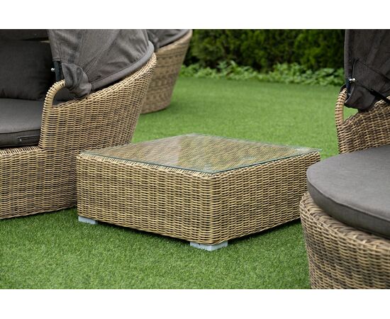 "Лунго" журнальный столик плетеный, цвет соломенный, изображение 5 | Интернет магазин мебели и декора LifeDekor