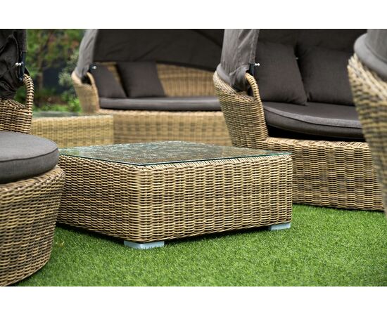 "Лунго" журнальный столик плетеный, цвет соломенный, изображение 7 | Интернет магазин мебели и декора LifeDekor