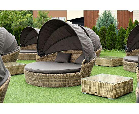 "Лунго" журнальный столик плетеный, цвет соломенный, изображение 8 | Интернет магазин мебели и декора LifeDekor