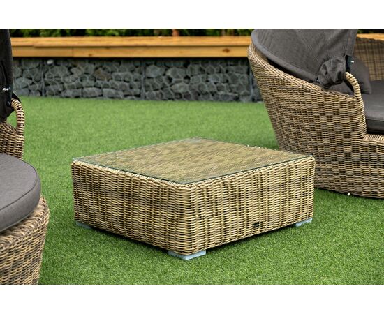 "Лунго" журнальный столик плетеный, цвет соломенный, изображение 9 | Интернет магазин мебели и декора LifeDekor