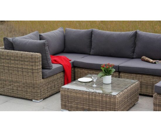 "Лунго" журнальный столик плетеный, цвет соломенный, изображение 10 | Интернет магазин мебели и декора LifeDekor