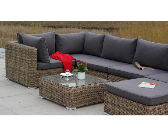 "Лунго" журнальный столик плетеный, цвет соломенный, изображение 11 | Интернет магазин мебели и декора LifeDekor