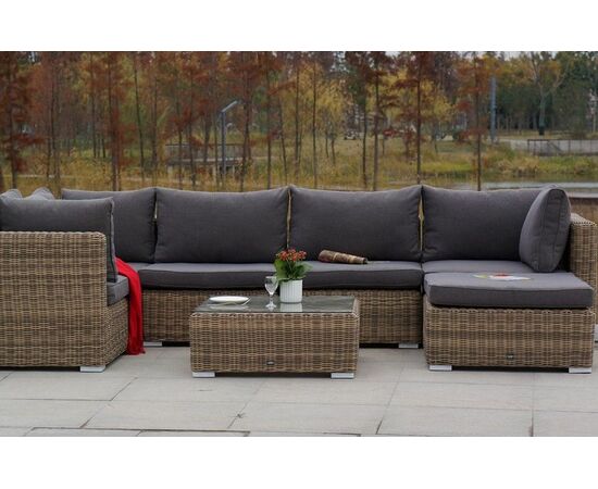 "Лунго" журнальный столик плетеный, цвет соломенный, изображение 12 | Интернет магазин мебели и декора LifeDekor