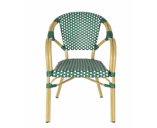 "Кабри" плетеный стул из искусственного ротанга, цвет зеленый, изображение 2 | Интернет магазин мебели и декора LifeDekor