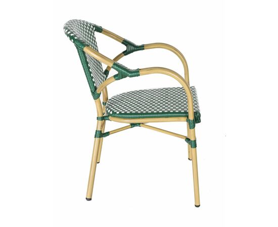 "Кабри" плетеный стул из искусственного ротанга, цвет зеленый, изображение 3 | Интернет магазин мебели и декора LifeDekor