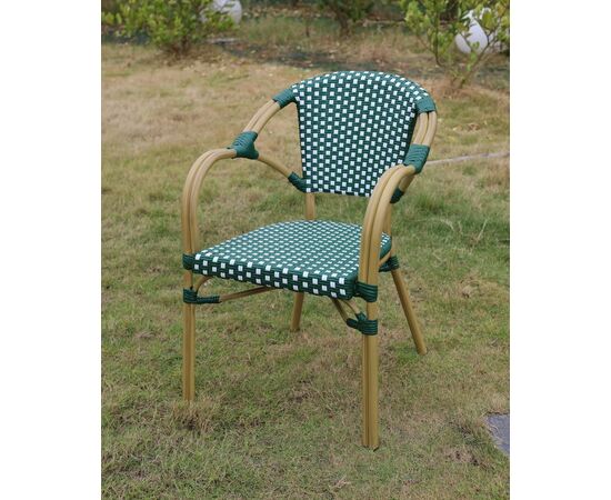 "Кабри" плетеный стул из искусственного ротанга, цвет зеленый, изображение 5 | Интернет магазин мебели и декора LifeDekor