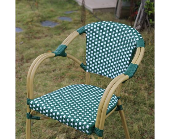 "Кабри" плетеный стул из искусственного ротанга, цвет зеленый, изображение 6 | Интернет магазин мебели и декора LifeDekor