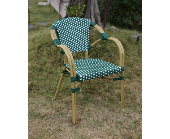 "Кабри" плетеный стул из искусственного ротанга, цвет зеленый, изображение 7 | Интернет магазин мебели и декора LifeDekor