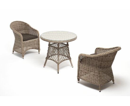 "Эспрессо–80 R" обеденная группа плетеная, цвет бежевый | Интернет магазин мебели и декора LifeDekor