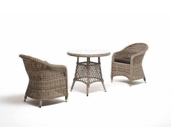 "Эспрессо–80 R" обеденная группа плетеная, цвет бежевый, изображение 3 | Интернет магазин мебели и декора LifeDekor