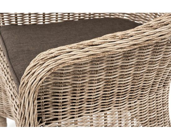 "Эспрессо–80 R" обеденная группа плетеная, цвет бежевый, изображение 5 | Интернет магазин мебели и декора LifeDekor