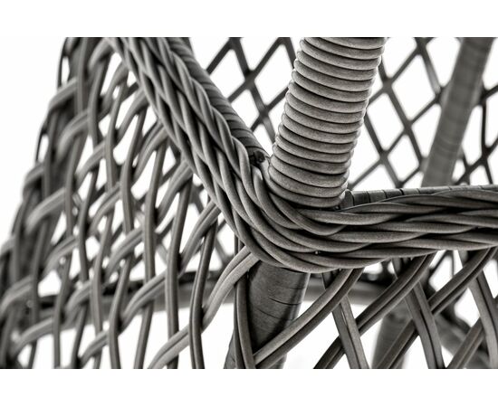 "Эспрессо" плетеный круглый стол, диаметр 80 см, цвет графит, изображение 7 | Интернет магазин мебели и декора LifeDekor