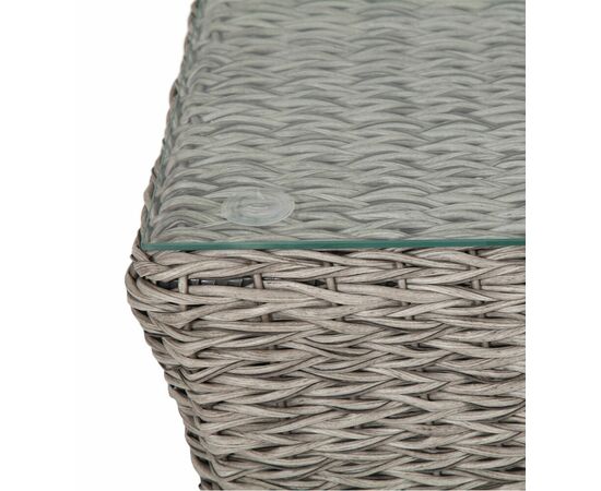 "Капучино" журнальный столик из искусственного ротанга (гиацинт), цвет cерый, изображение 4 | Интернет магазин мебели и декора LifeDekor
