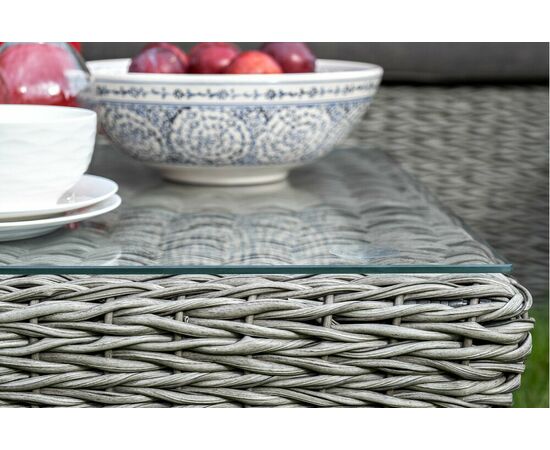 "Капучино" журнальный столик из искусственного ротанга (гиацинт), цвет cерый, изображение 8 | Интернет магазин мебели и декора LifeDekor