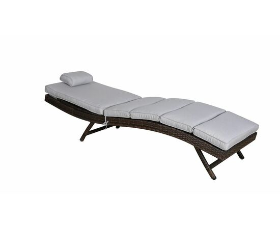 "Лиссабон" шезлонг из искусственного ротанга, цвет коричневый, изображение 3 | Интернет магазин мебели и декора LifeDekor