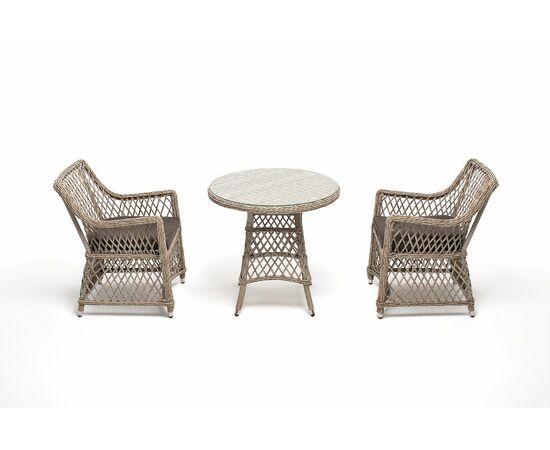 "Эспрессо–80 L" обеденная группа плетеная, цвет бежевый, изображение 3 | Интернет магазин мебели и декора LifeDekor