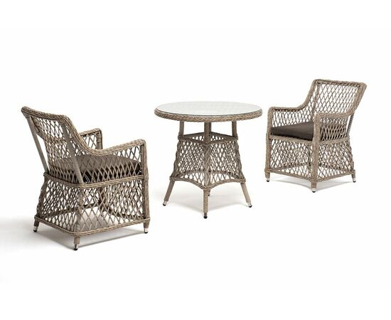 "Эспрессо–80 L" обеденная группа плетеная, цвет бежевый, изображение 4 | Интернет магазин мебели и декора LifeDekor