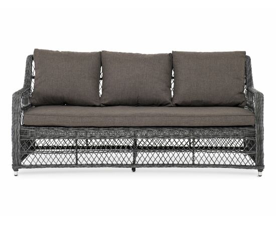 "Гранд Латте" диван трехместный из искусственного ротанга, цвет графит, изображение 2 | Интернет магазин мебели и декора LifeDekor