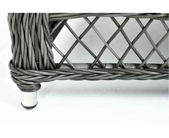 "Гранд Латте" диван трехместный из искусственного ротанга, цвет графит, изображение 4 | Интернет магазин мебели и декора LifeDekor