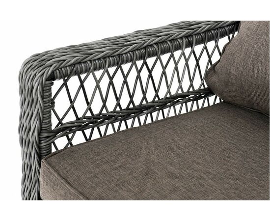 "Гранд Латте" диван трехместный из искусственного ротанга, цвет графит, изображение 5 | Интернет магазин мебели и декора LifeDekor
