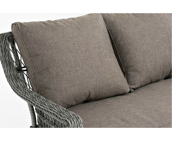 "Гранд Латте" диван трехместный из искусственного ротанга, цвет графит, изображение 6 | Интернет магазин мебели и декора LifeDekor
