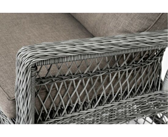 "Гранд Латте" диван трехместный из искусственного ротанга, цвет графит, изображение 7 | Интернет магазин мебели и декора LifeDekor