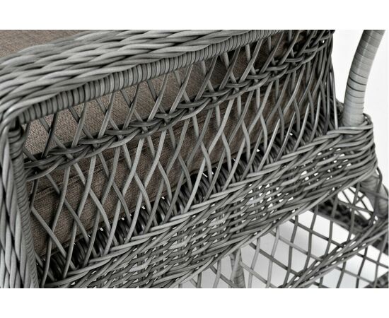 "Гранд Латте" диван трехместный из искусственного ротанга, цвет графит, изображение 10 | Интернет магазин мебели и декора LifeDekor