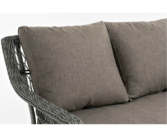 "Гранд Латте" диван трехместный из искусственного ротанга, цвет графит, изображение 11 | Интернет магазин мебели и декора LifeDekor