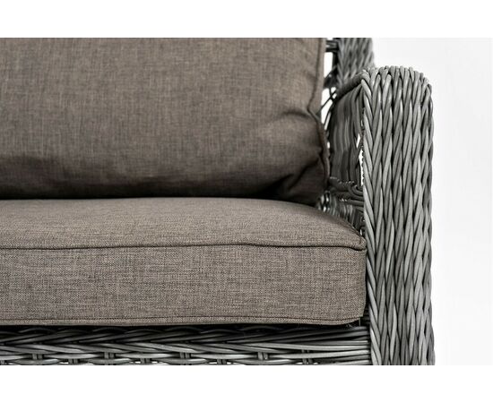 "Гранд Латте" диван трехместный из искусственного ротанга, цвет графит, изображение 12 | Интернет магазин мебели и декора LifeDekor