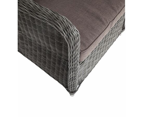 "Гляссе" кресло плетеное из искусственного ротанга, цвет графит, изображение 2 | Интернет магазин мебели и декора LifeDekor