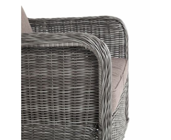 "Гляссе" кресло плетеное из искусственного ротанга, цвет графит, изображение 3 | Интернет магазин мебели и декора LifeDekor