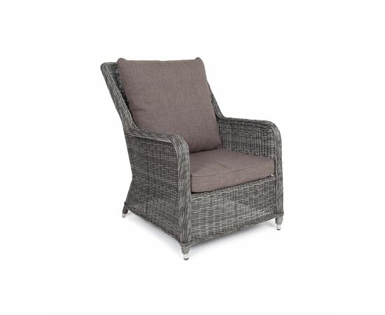 "Гляссе" кресло плетеное из искусственного ротанга, цвет графит, изображение 4 | Интернет магазин мебели и декора LifeDekor