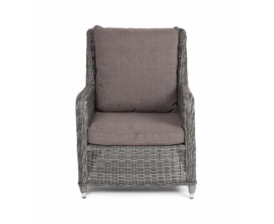 "Гляссе" кресло плетеное из искусственного ротанга, цвет графит, изображение 5 | Интернет магазин мебели и декора LifeDekor