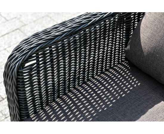 "Гляссе" кресло плетеное из искусственного ротанга, цвет графит, изображение 13 | Интернет магазин мебели и декора LifeDekor