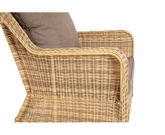 "Гляссе" кресло плетеное из искусственного ротанга, цвет соломенный, изображение 3 | Интернет магазин мебели и декора LifeDekor