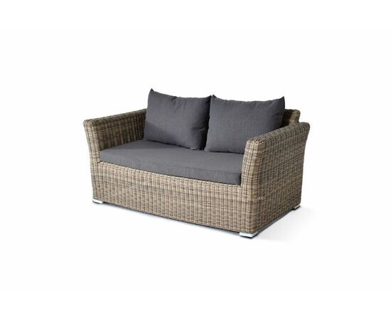 "Капучино Дабл" лаунж-зона из искусственного ротанга, цвет соломенный, изображение 4 | Интернет магазин мебели и декора LifeDekor