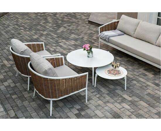 "Тоскана" лаунж-зона из искусственного ротанга, цвет соломенный, изображение 7 | Интернет магазин мебели и декора LifeDekor