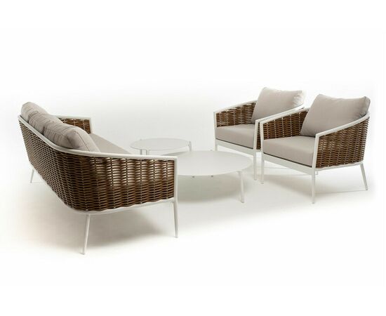 "Тоскана" лаунж-зона из искусственного ротанга, цвет соломенный, изображение 27 | Интернет магазин мебели и декора LifeDekor