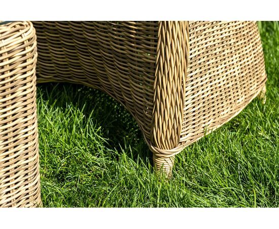 "Равенна" лаунж-зона из искусственного ротанга, цвет соломенный, изображение 8 | Интернет магазин мебели и декора LifeDekor