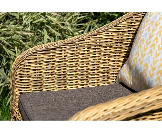 "Равенна" лаунж-зона из искусственного ротанга, цвет соломенный, изображение 11 | Интернет магазин мебели и декора LifeDekor