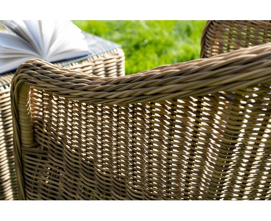 "Равенна" лаунж-зона из искусственного ротанга, цвет соломенный, изображение 12 | Интернет магазин мебели и декора LifeDekor