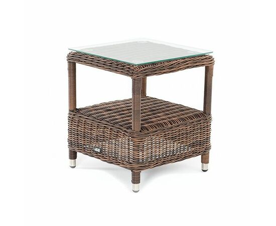 "Форио" столик кофейный из искусственного ротанга, цвет коричневый | Интернет магазин мебели и декора LifeDekor
