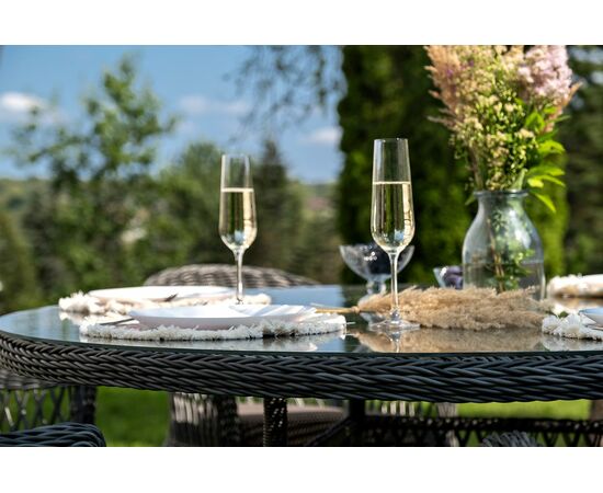 "Эспрессо–150 S" обеденная группа плетеная, цвет графит, изображение 12 | Интернет магазин мебели и декора LifeDekor