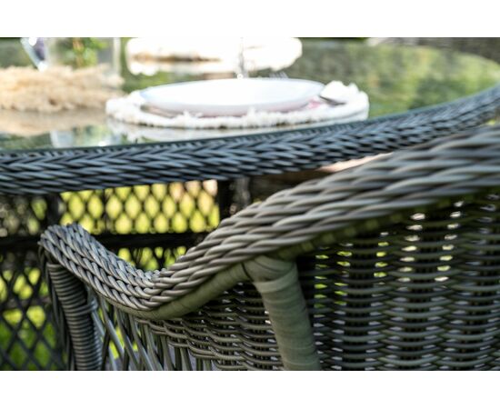 "Эспрессо–150 S" обеденная группа плетеная, цвет графит, изображение 15 | Интернет магазин мебели и декора LifeDekor