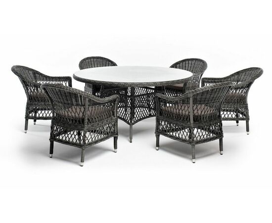 "Эспрессо–150 S" обеденная группа плетеная, цвет графит, изображение 18 | Интернет магазин мебели и декора LifeDekor