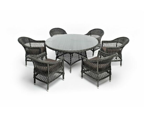 "Эспрессо–150 S" обеденная группа плетеная, цвет графит, изображение 19 | Интернет магазин мебели и декора LifeDekor