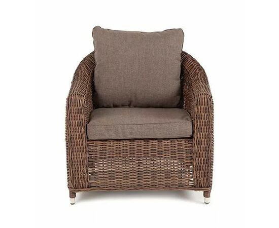 "Кон Панна" кресло из искусственного ротанга, цвет коричневый, изображение 4 | Интернет магазин мебели и декора LifeDekor