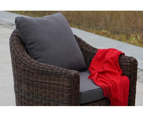 "Кон Панна" кресло из искусственного ротанга, цвет коричневый, изображение 8 | Интернет магазин мебели и декора LifeDekor